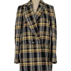 Zara Plaid Double-Breasted Women's Blazer - Size Small